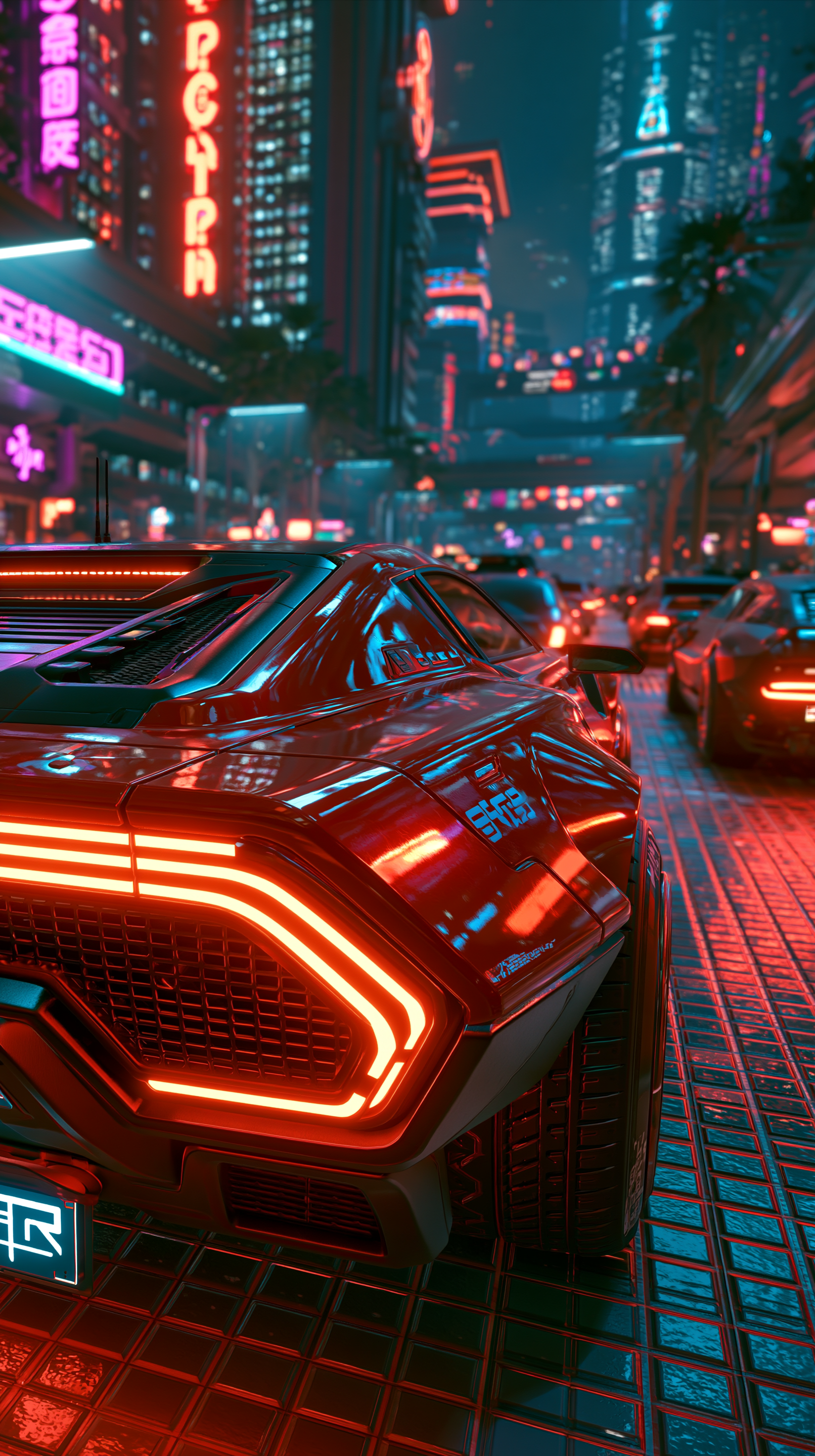 Cyberpunk City Nights iPhone wallpapers
