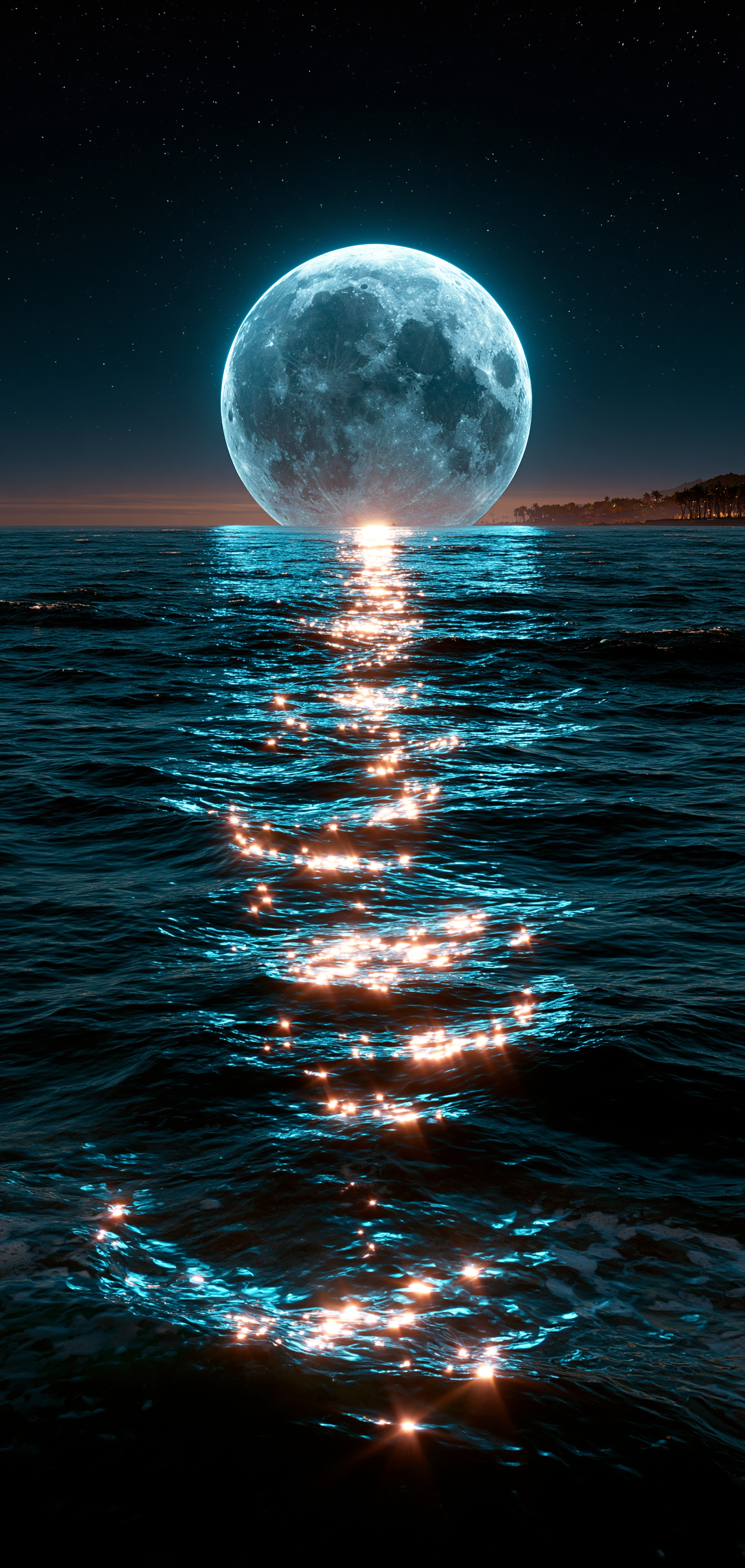 Moonlight Ocean iPhone wallpapers