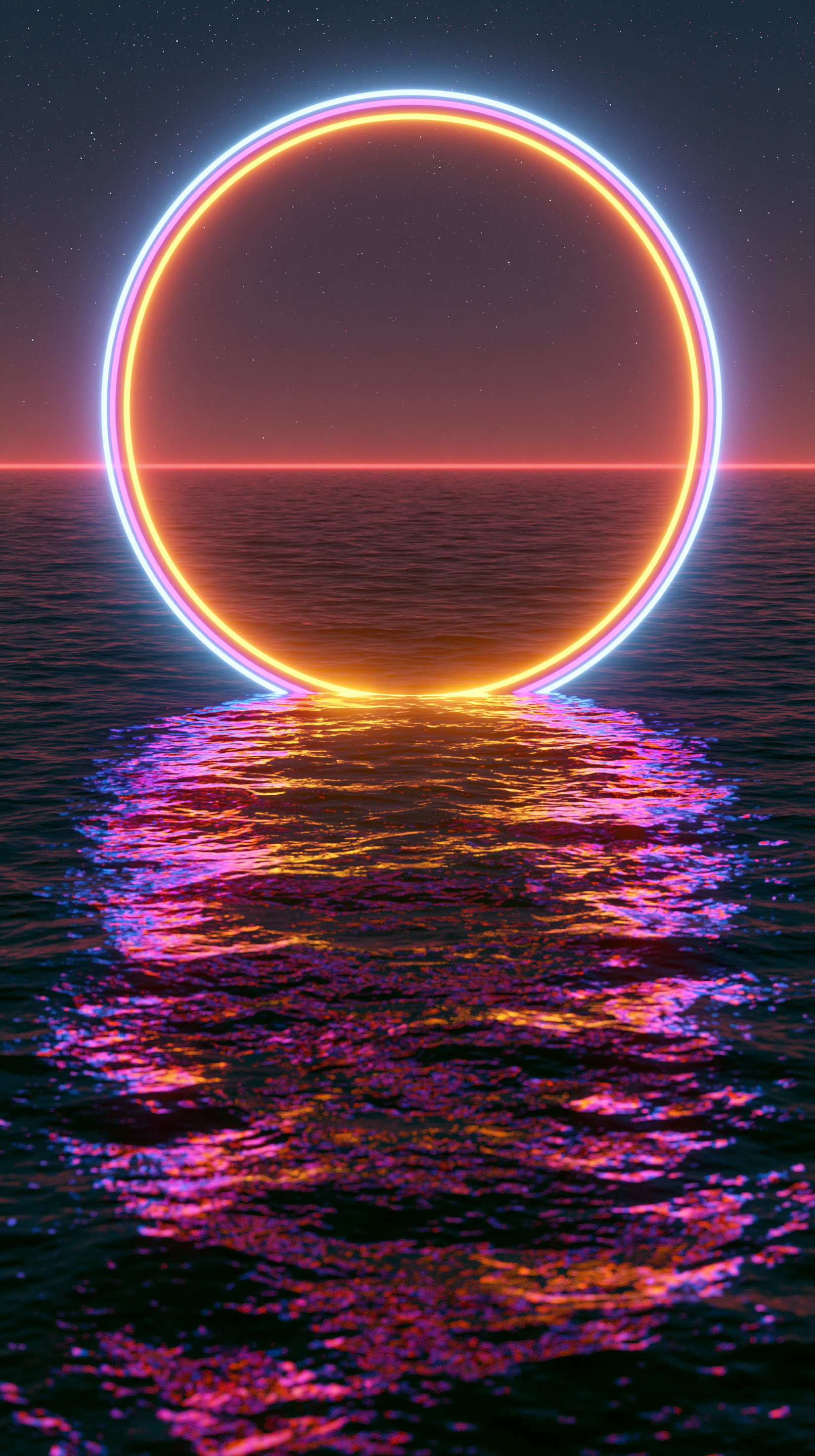 Neon Space iPhone wallpapers