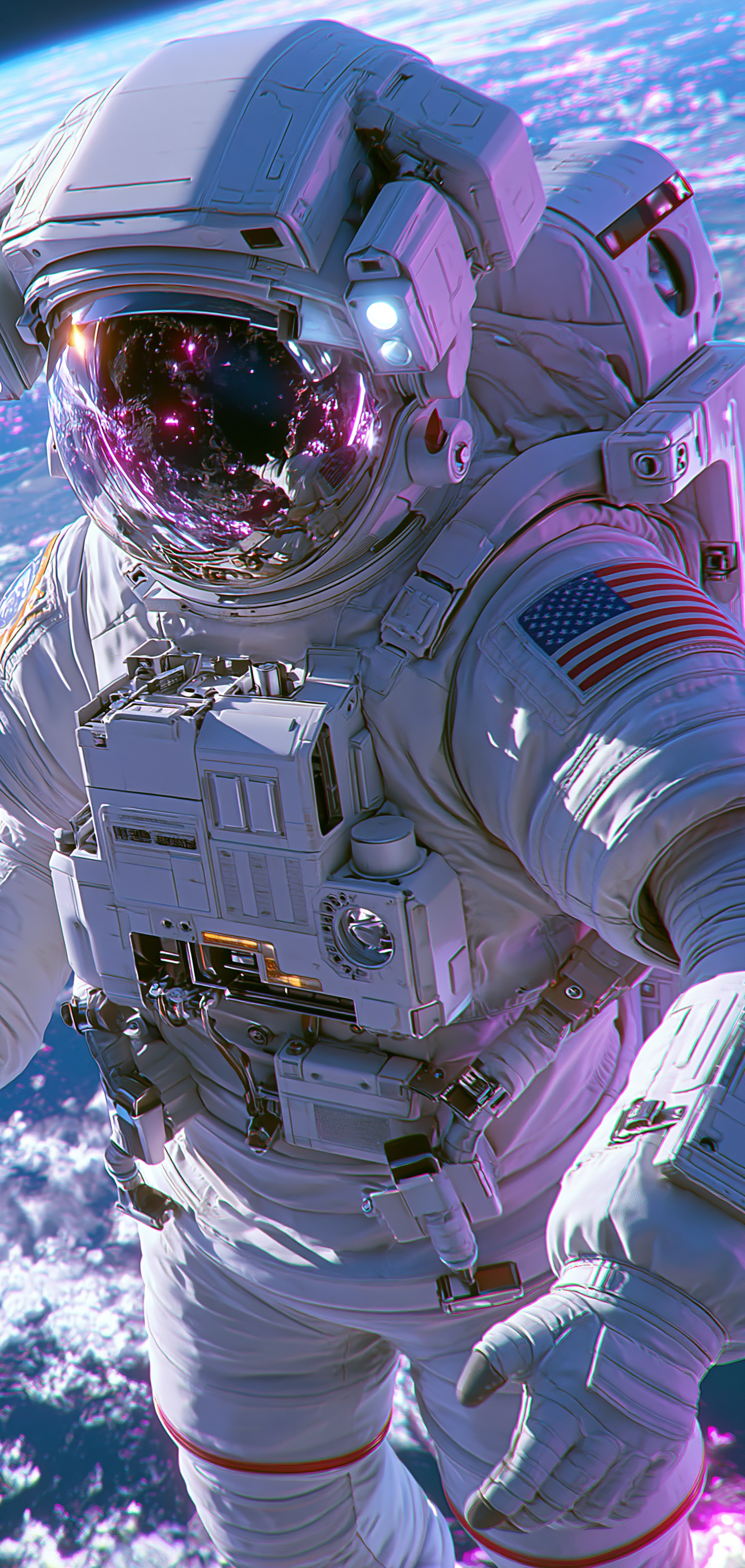 Space Astronaut Dreams 002 4K wallpaper for iPhone