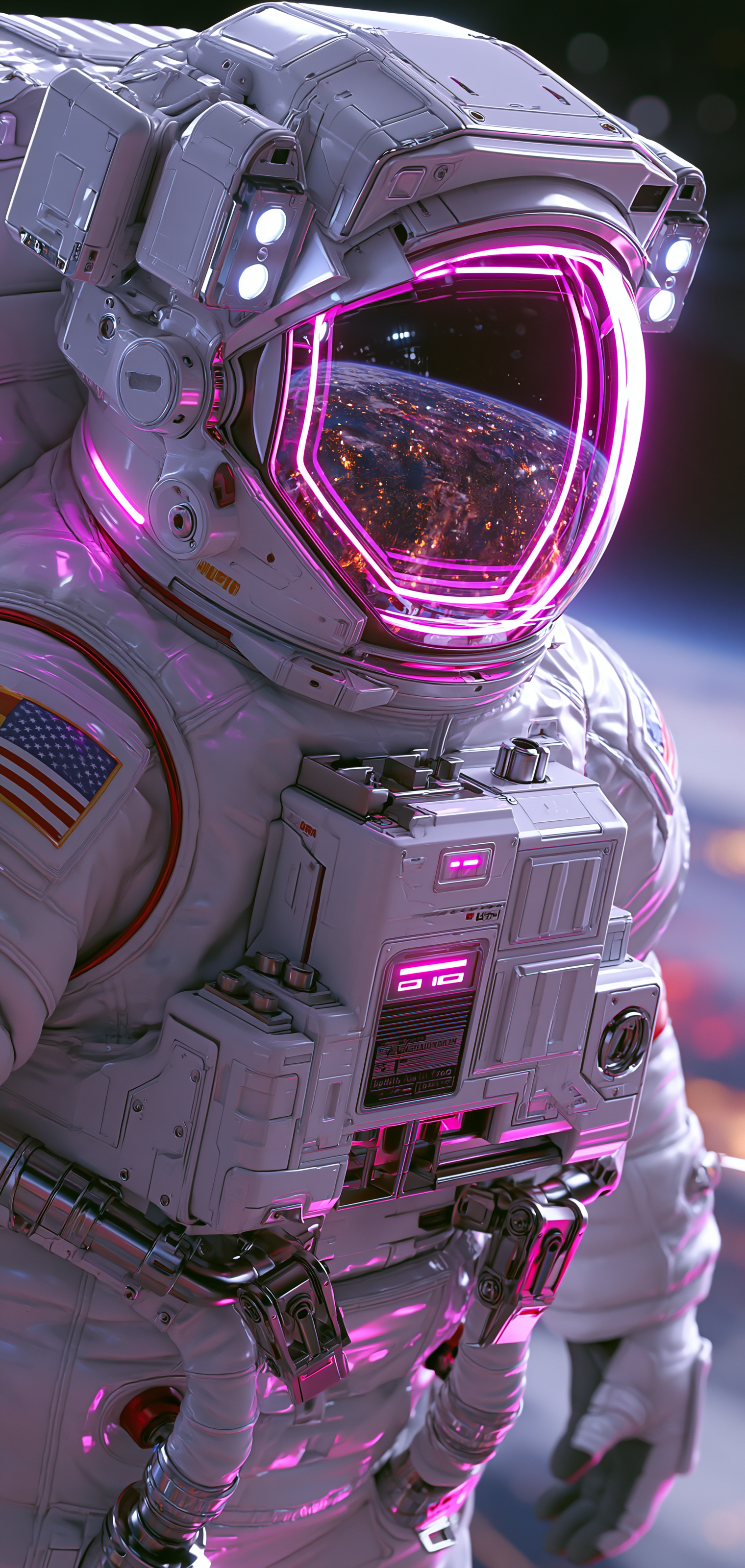Space Astronaut Dreams 003 4K wallpaper for iPhone