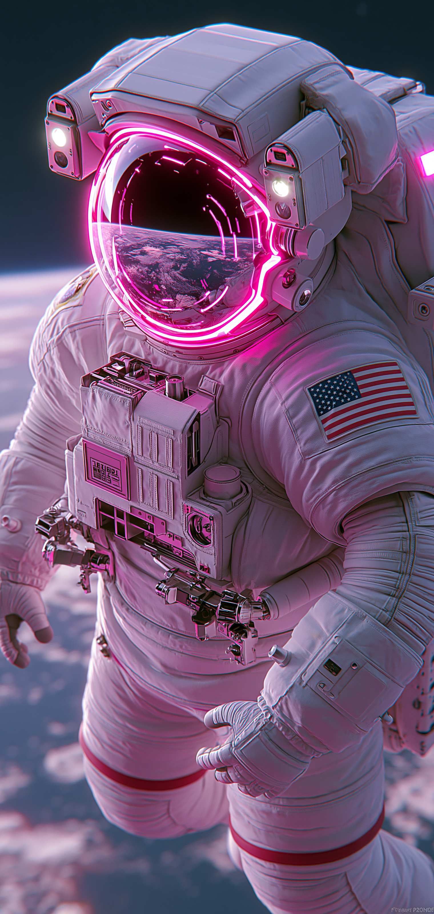 Space Astronaut Dreams 004 4K wallpaper for iPhone